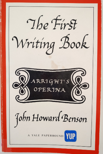 Operina Writing First Writing Book Arrighi’s Operina, The – Calligraphy Society of Tasmania